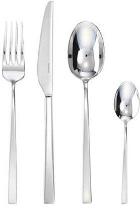 Sambonet Linea Q - Edelstahl 18/10 Besteckset 24-tl. Vollheft / Monoblock