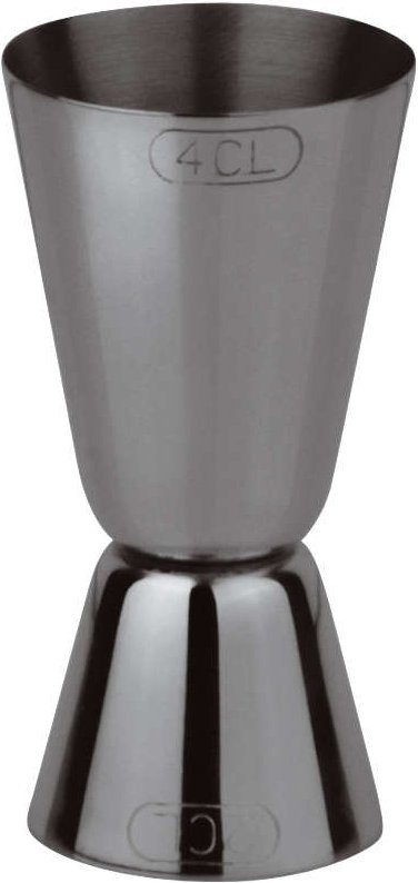 Sambonet Paderno Bar Utensils - Edelstahl / PVD Schwarz Messbecher 20 ml / 40 ml