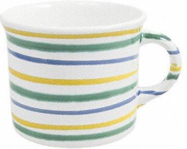 Gmundner Keramik Buntgeflammt Becher mit Henkel glatt 0,24 l