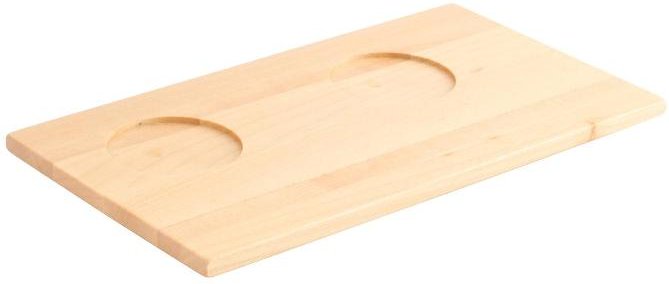 Friesland Chai Weiß - Ahorn Untersetzer für Zuckerdose und Milchkännchen aus Ahornholz 13x24 cm