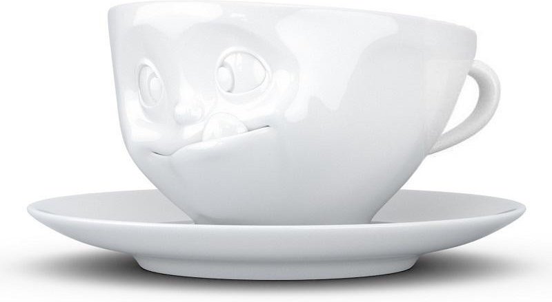 TV Tassen Kaffeetasse weiß lecker 0,20 L