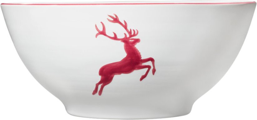 Thumbnail - Gmundner Keramik Bordeauxroter Hirsch Schüssel 23 cm