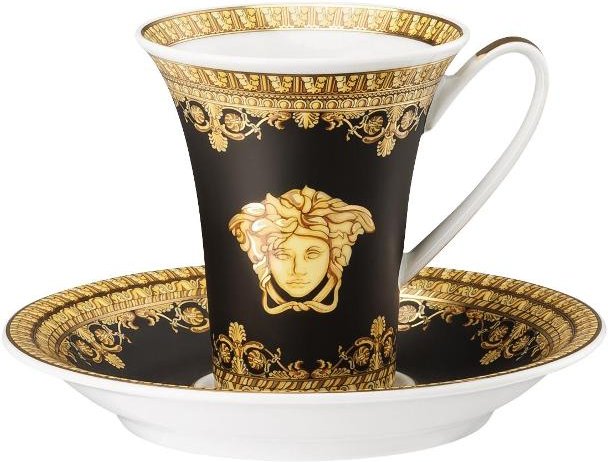 Rosenthal Versace I love Baroque - Nero Espresso-/Mokkatasse 0,09 L mit Untertasse 2-tlg.