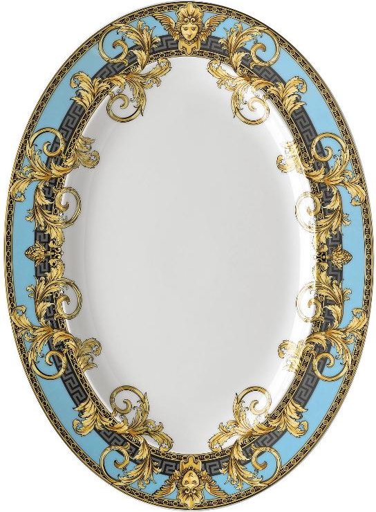 Rosenthal Versace Prestige Gala Le Bleu Platte 34 x 24,5 cm