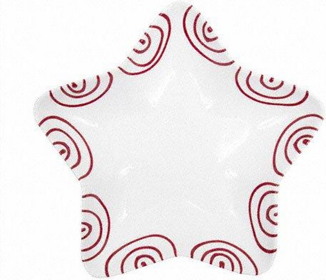 Gmundner Keramik Rotgeflammt Sternschale Stella d: 14 cm / h: 3,9 cm