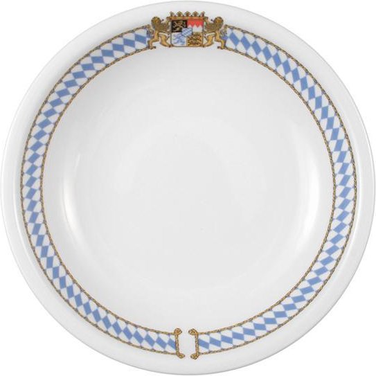 Seltmann Weiden Compact Bayern Suppenteller,Fahne 23 cm
