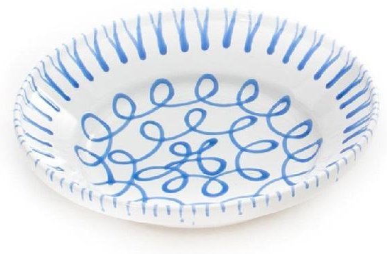 Gmundner Keramik Blaugeflammt Reifschüssel ohne Henkel 32 cm