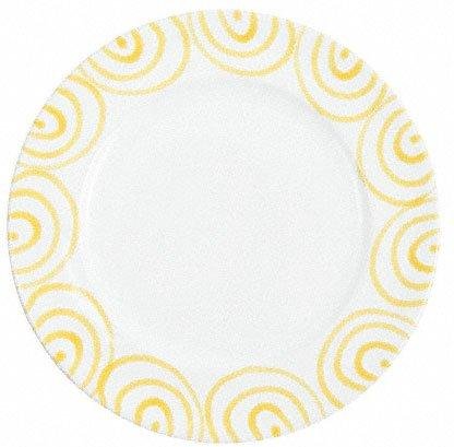 Gmundner Keramik Gelbgeflammt Speiseteller Gourmet d: 29 cm / h: 2,2 cm