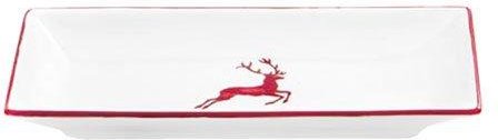 Gmundner Keramik Rubinroter Hirsch Snackschale 22x11x2,7 cm