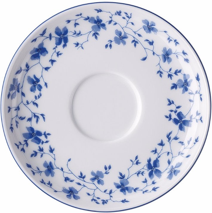 Rosenthal Form 1382 Blaublüten Untertasse für Kaffee,Tee klein 14 cm
