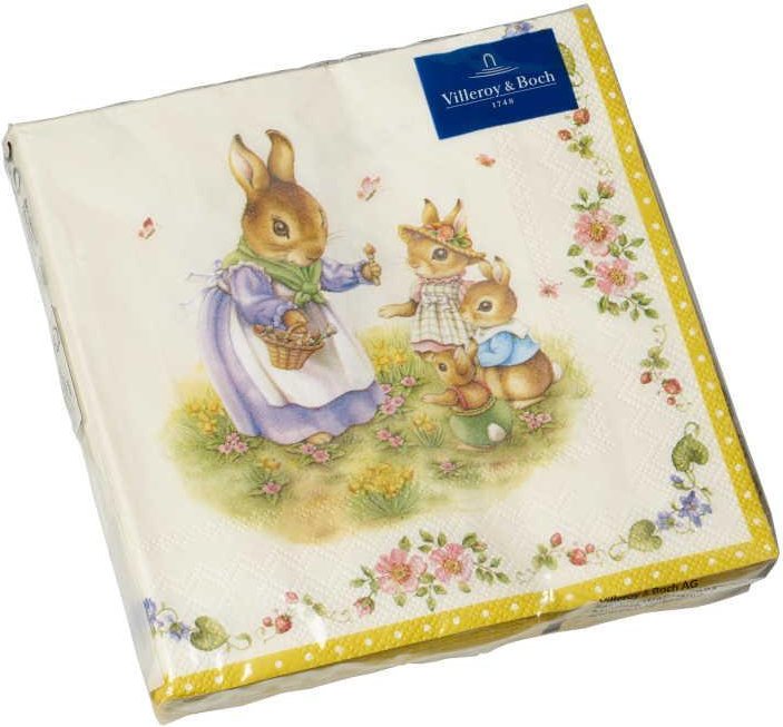 Villeroy & Boch Oster Accessoires Serviette Lunch Hasen Familie 20 Stück 33x33 cm