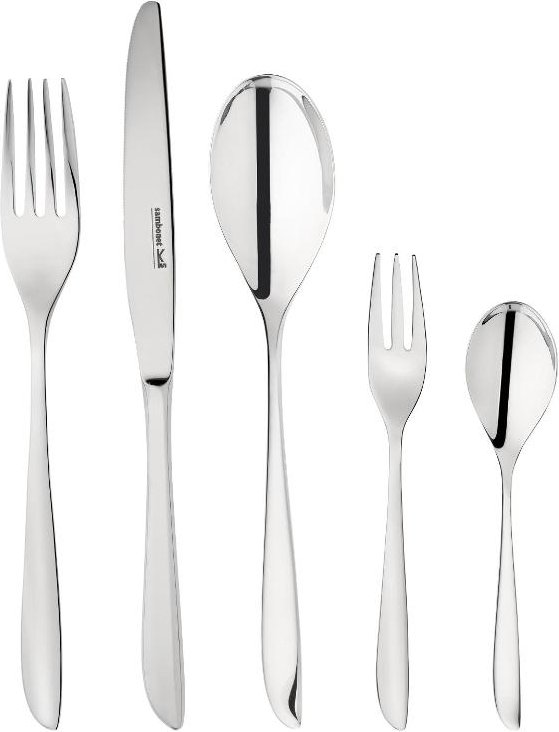 Sambonet Leaf Edelstahl 18/10 - poliert Besteckset 60-tlg. poliert Vollheft / Monoblock