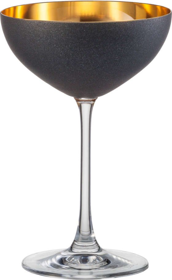 Eisch Cosmo schwarz gold Dessertschale Glas 0,25 L