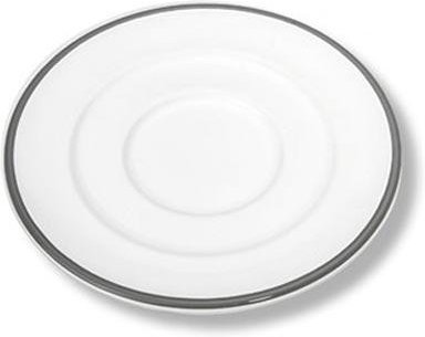 Gmundner Keramik Grauer Rand Espresso-Unterteller mit Fahne Gourmet 16 cm