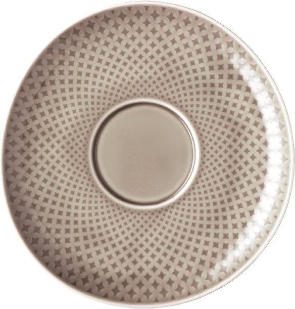 Rosenthal Junto Pearl Grey - Porzellan Cafe au Lait Untertasse 18 cm