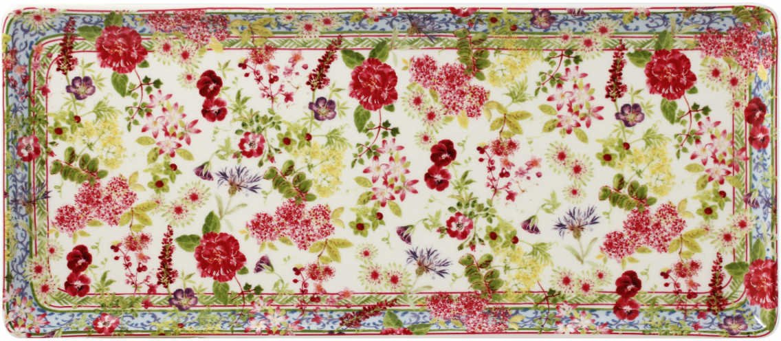 Gien 'Millefleurs' Königskuchenplatte 36 x 15,5 cm
