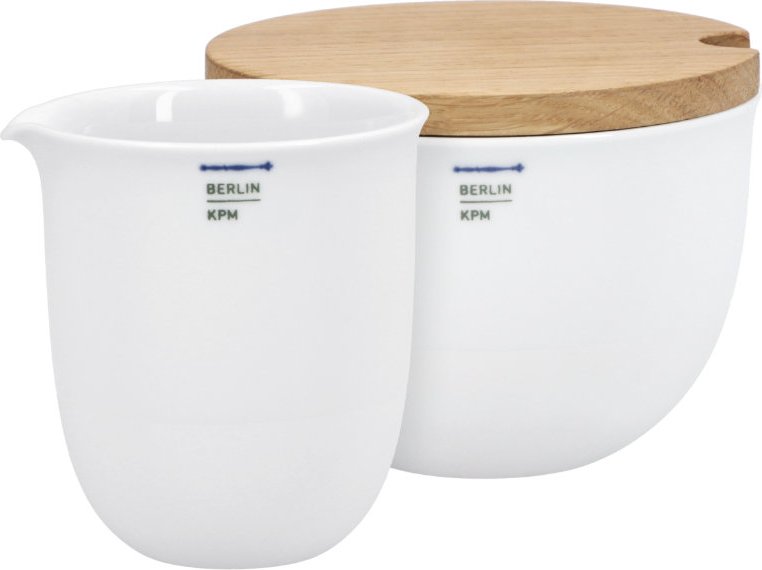 KPM LAB Weiß Zuckerdose und Gießer Set 2-tlg