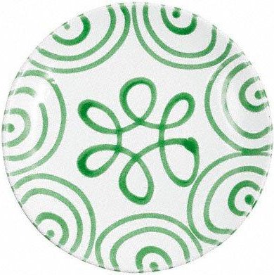 Gmundner Keramik Grüngeflammt Dessertteller / Frühstücksteller Cup d: 20 cm / h: 2,6 cm