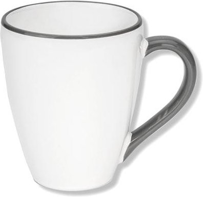 Gmundner Keramik Grauer Rand Frühstücksbecher Max Gourmet 0,3 L