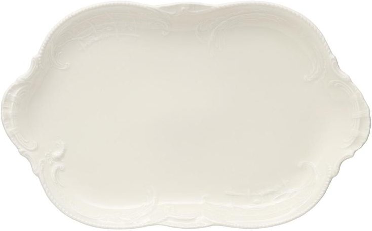 Rosenthal Sanssouci Elfenbein Milch-/Zucker-Tablett / Platte 29 x 18 cm