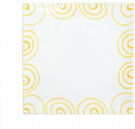 Gmundner Keramik Gelbgeflammt Platzteller eckig 31x31x2,8 cm