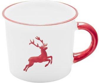 Gmundner Keramik Rubinroter Hirsch Kaffeehäferl glatt 0,24 L / h: 7,8 cm