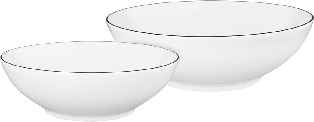 Seltmann Weiden Lido Black Line Schüssel-Set rund 2-tlg.