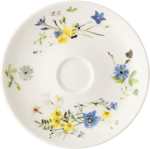 Rosenthal Brillance Fleurs des Alpes Espresso-Untertasse Coup 11 cm