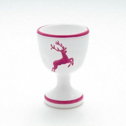 Gmundner Keramik Bordeauxroter Hirsch Eierbecher glatt d: 4,9 cm / h: 7,5 cm
