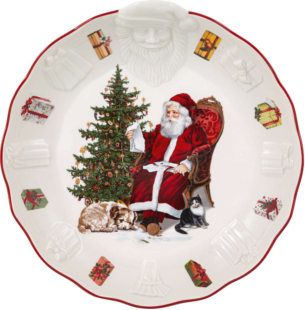 Villeroy & Boch Toy's Fantasy Schale mit Santa Relief - Wunschzettel 25 cm