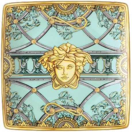 Rosenthal Versace La Scala del Palazzo - Verde Schälchen quadratisch flach 12 cm