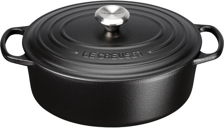 Le Creuset 'Bräter Signature oval' Bräter oval schwarz 27 cm / 4,1 L