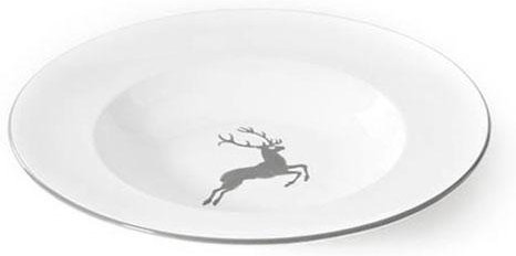 Gmundner Keramik Grauer Hirsch Pastateller Gourmet d: 29 cm / h: 4,5 cm