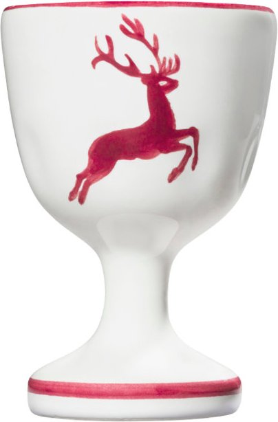 Gmundner Keramik Bordeauxroter Hirsch Eierbecher glatt