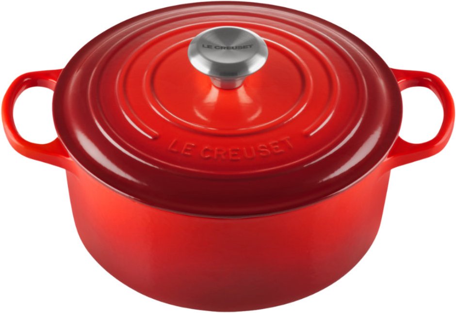 Le Creuset Bräter Signature rund Bräter rund kirschrot 24 cm