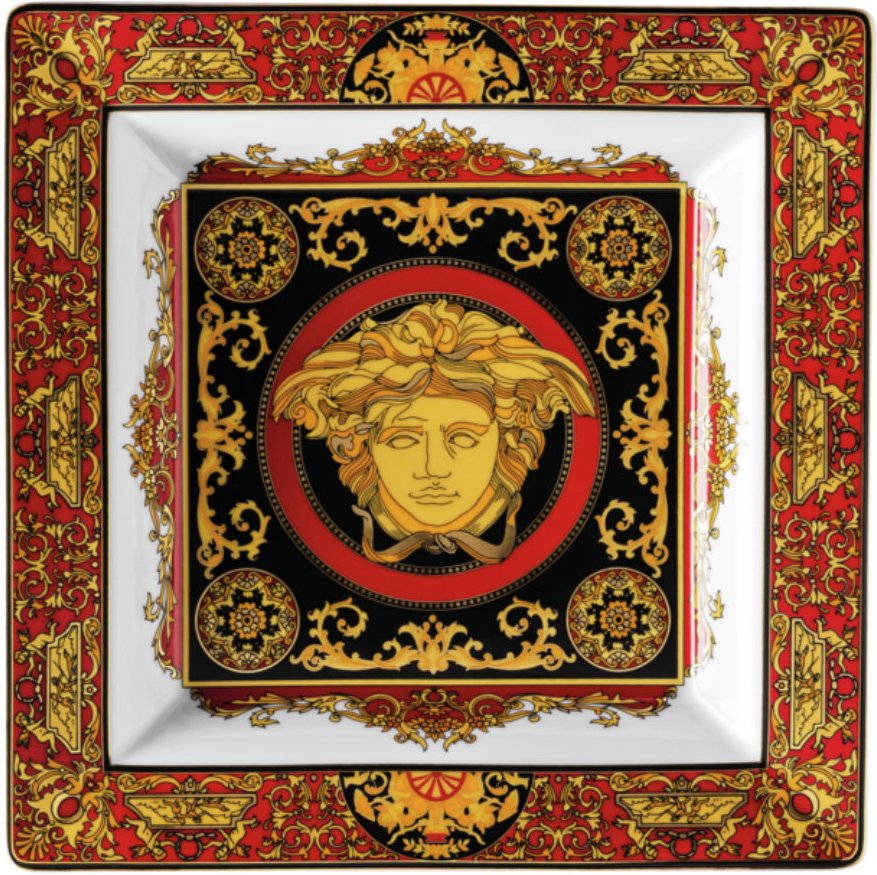 Rosenthal Versace Ikarus Medusa Schale eckig 22 cm