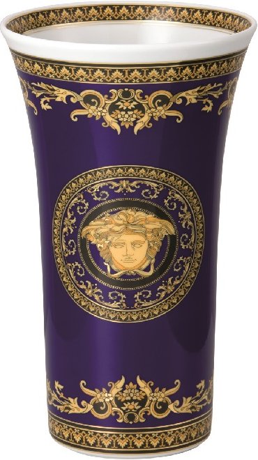 Rosenthal Versace Medusa blue Vase 26 cm