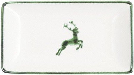 Gmundner Keramik Grüner Hirsch Snackschale 22x11x2,7 cm