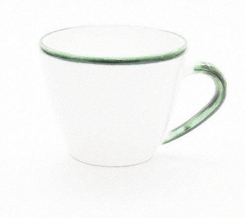 Gmundner Keramik Grüner Rand Kaffee Obertasse Gourmet 0,2 l