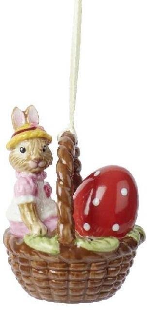Villeroy & Boch Bunny Tales Ornament Korb Hase Anna - Hänger d: 4,5 cm / h: 6 cm
