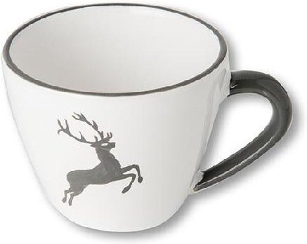 Gmundner Keramik Grauer Hirsch Cappuccino-Obertasse 0,16 L / h: 6,8 cm