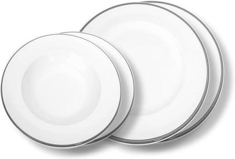 Gmundner Keramik Grauer Rand Dinner for two Gourmet
