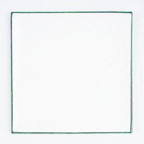 Gmundner Keramik Grüner Rand Platzteller eckig 31 cm