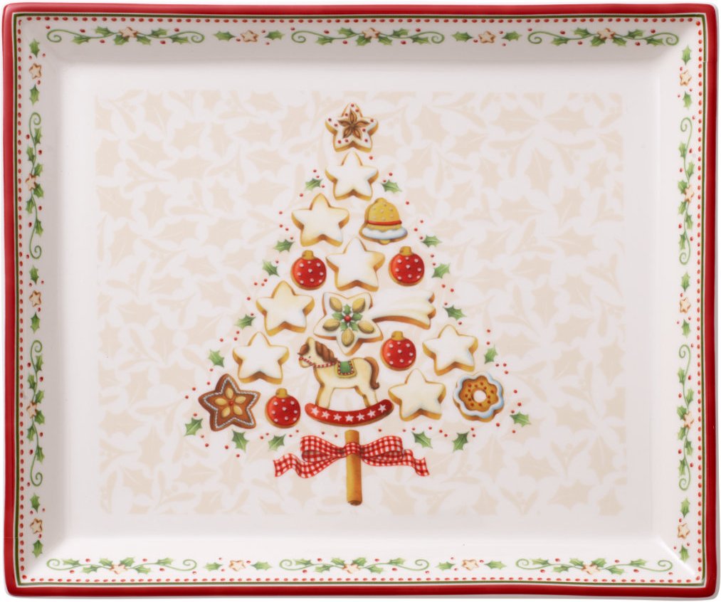 Villeroy & Boch Winter Bakery Delight Gebäckplatte rechteckig klein - Baum 27x22,5 cm