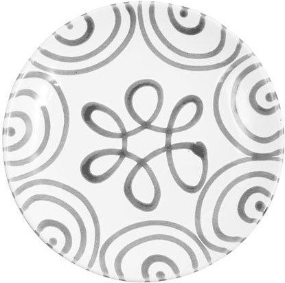 Gmundner Keramik Graugeflammt Dessertteller / Frühstücksteller Cup d: 20 cm / h: 2,6 cm