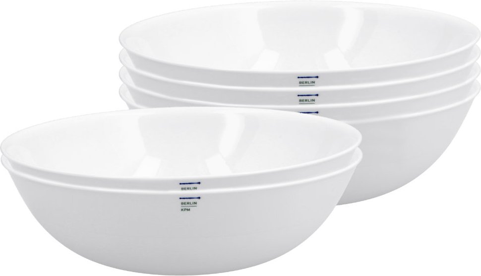 KPM LAB Weiß Schalen-Set 6-tlg. 19 cm