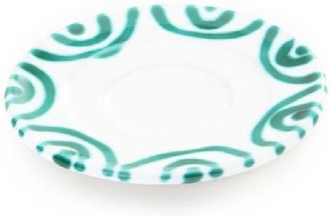 Gmundner Keramik Grüngeflammt Mokka-/Espresso-Untertasse Gourmet d: 11 cm