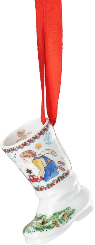 Hutschenreuther Mini-Anhänger Porzellan Ministiefel Autos 5 cm