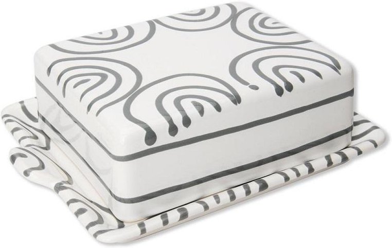 Gmundner Keramik Graugeflammt Butterdose 250 g