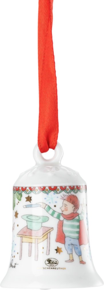 Hutschenreuther Mini-Anhänger Porzellan Miniglocke Zauberaufführung 5 cm